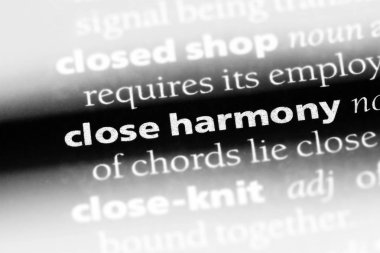 Sözlükteki uyum Word'ü kapatın. yakın uyum kavramı