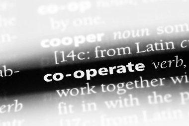 bir sözlüğü'ndeki sözcüğü işbirliği. kavram işbirliği