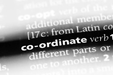 bir sözlüğü'ndeki koordine sözcüğü. koordine kavramı