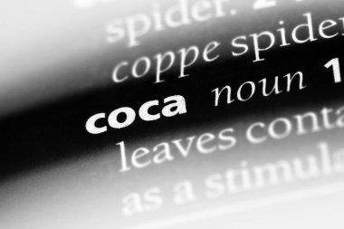 Coca Word'de bir sözlük. Coca kavramı