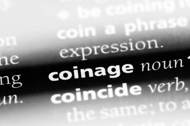 bir sözlüğü'ndeki sikkeleri sözcüğü. sikkeleri kavramı