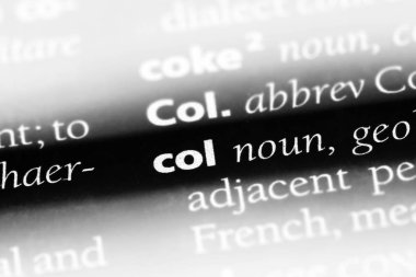 Col Word'de bir sözlük. Col kavramı