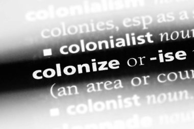 bir sözlüğü'ndeki sözcüğü kolonize. kavram kolonize