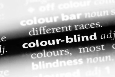 renk körü tek kelimeyle bir sözlük. renk körü kavramı