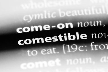 yenilebilir tek kelimeyle bir sözlük. yenilebilir kavramı