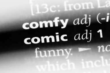 komik kelime sözlüğe. çizgi roman kavramı