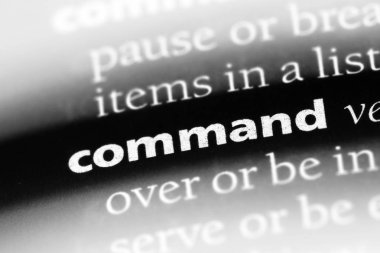 komutu Word'de bir sözlük. komut kavramı