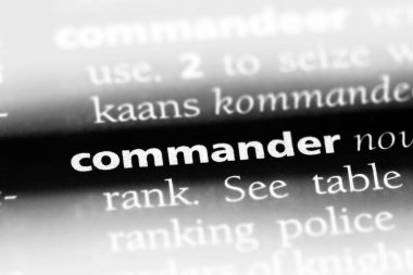 Komutan Word'de bir sözlük. Komutan kavramı