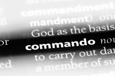 komando Word'de bir sözlük. komando kavramı