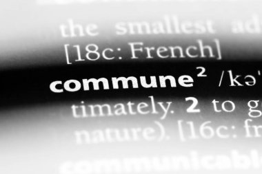 Komün Word'de bir sözlük. kavramı komün