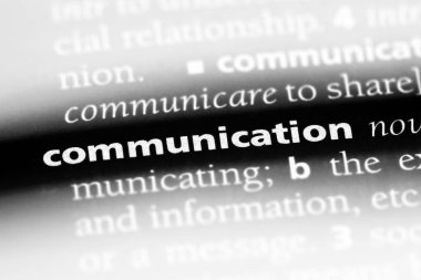 bir sözlüğü'ndeki iletişim sözcüğü. iletişim kavramı