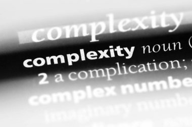karmaşıklık Word'de bir sözlük. karmaşıklık kavramı