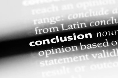 Sonuç Word'de bir sözlük. sonuç kavramı