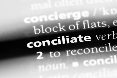 bir sözlüğü'ndeki sözcüğü barıştırmak. kavram barıştırmak