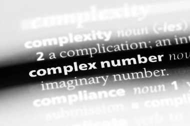 bir sözlüğü'ndeki karmaşık sayı sözcüğü. karmaşık sayı kavramı