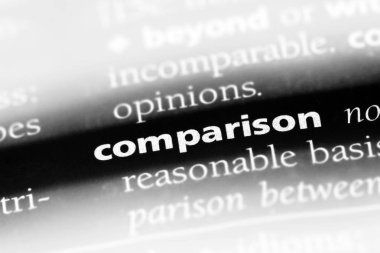 Karşılaştırma Word'de bir sözlük. Karşılaştırma kavramı