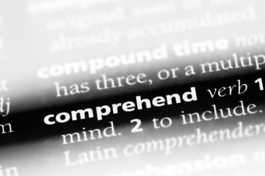 bir sözlüğü'ndeki sözcüğü anlamak. kavram kavramak