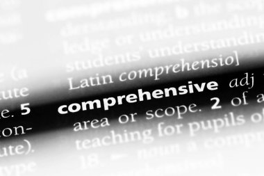 kapsamlı bir sözlük tek kelimeyle. kapsamlı kavramı