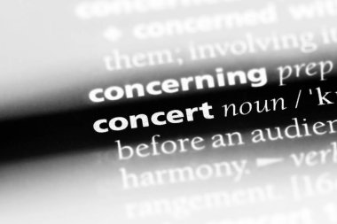 bir sözlüğü'ndeki konser sözcüğü. konser kavramı
