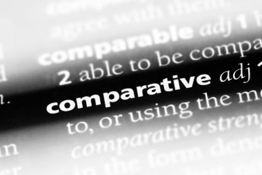 Karşılaştırmalı tek kelimeyle bir sözlük. Karşılaştırmalı kavramı