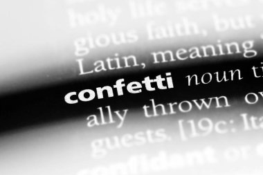 konfeti kelime sözlüğe. konfeti kavramı