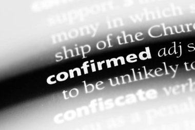 bir sözlüğü'ndeki sözcüğü doğruladı. teyit edilen kavram