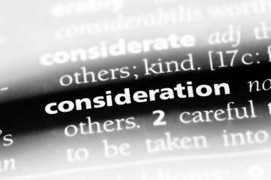 bir sözlüğü'ndeki dikkate sözcüğü. dikkate kavramı