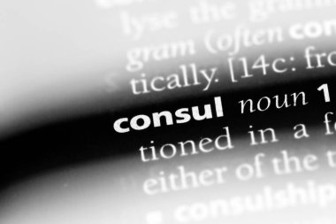 Konsül Word'de bir sözlük. Konsül kavramı
