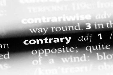 aksine tek kelimeyle bir sözlük. aksine kavramı