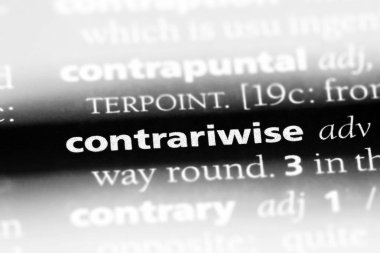 Tam tersine bir sözlükte kelime. Tam tersine kavramı