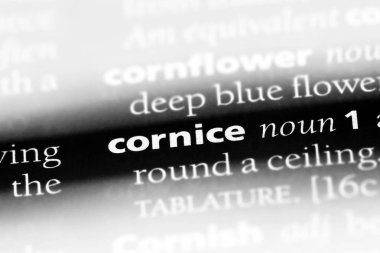 bir sözlüğü'ndeki sözcüğü korniş. Korniş kavramı