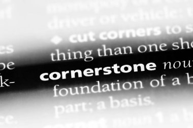 bir sözlüğü'ndeki temel taşı sözcüğü. temel taşı kavramı