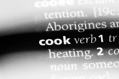 bir sözlüğü'ndeki sözcüğü pişirin. aşçı kavramı