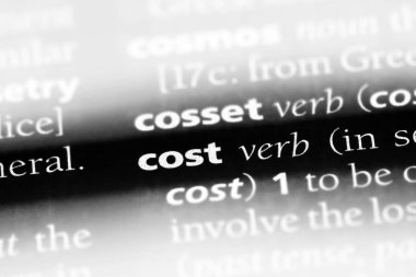 bir sözlüğü'ndeki sözcüğü mal. maliyet kavramı