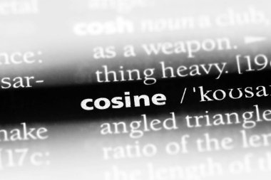 Kosinüs Word'de bir sözlük. Kosinüs kavramı