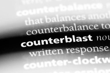 counterblast sözcük sözlüğe. counterblast kavramı