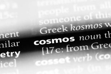 bir sözlük Cosmos Word'de. evren kavramı