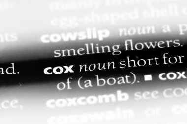 Cox Word'de bir sözlük. Cox kavramı