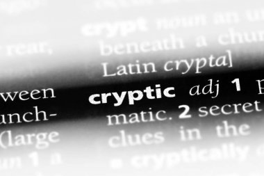 Şifreli sözcük sözlüğe. şifreli kavramı