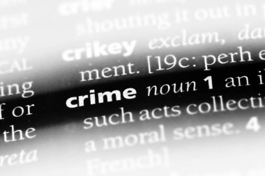 suç Word'de bir sözlük. suç kavramı