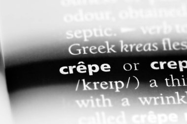 Krep Word'de bir sözlük. Krep kavramı