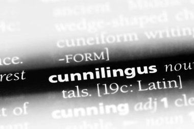 cunnilingus word in a dictionary. cunnilingus concept