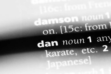 dan Word'de bir sözlük. dan kavramı