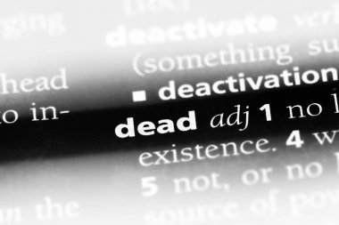 bir sözlüğü'ndeki ölü sözcüğü. ölü kavramı