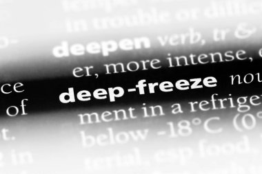 derin dondurucu Word'de bir sözlük. derin dondurucu konsepti