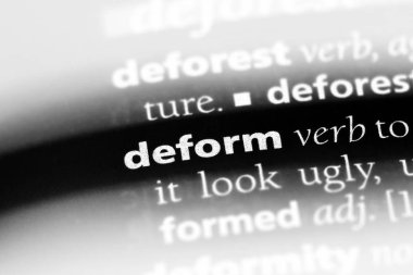 bir sözlüğü'ndeki sözcüğü delmeyin. kavram deforme