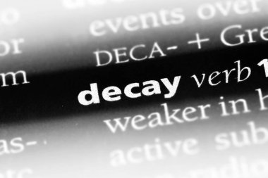 bir sözlüğü'ndeki sözcüğü çürüme. çürüme kavramı