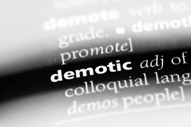 Demotic tek kelimeyle bir sözlük. Demotic kavramı