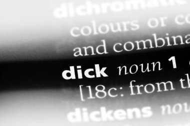 dick word in a dictionary. dick concept