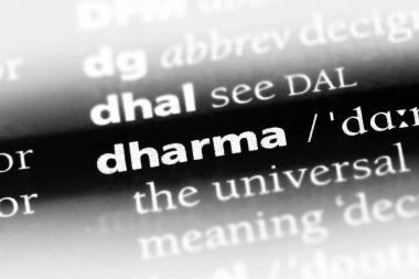 Dharma Word'de bir sözlük. Dharma kavramı
